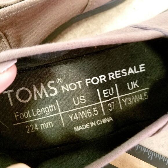 TOMS Womens   Size 6.5 Brown Fabric Slip On Loafer Flats - Picture 9 of 10